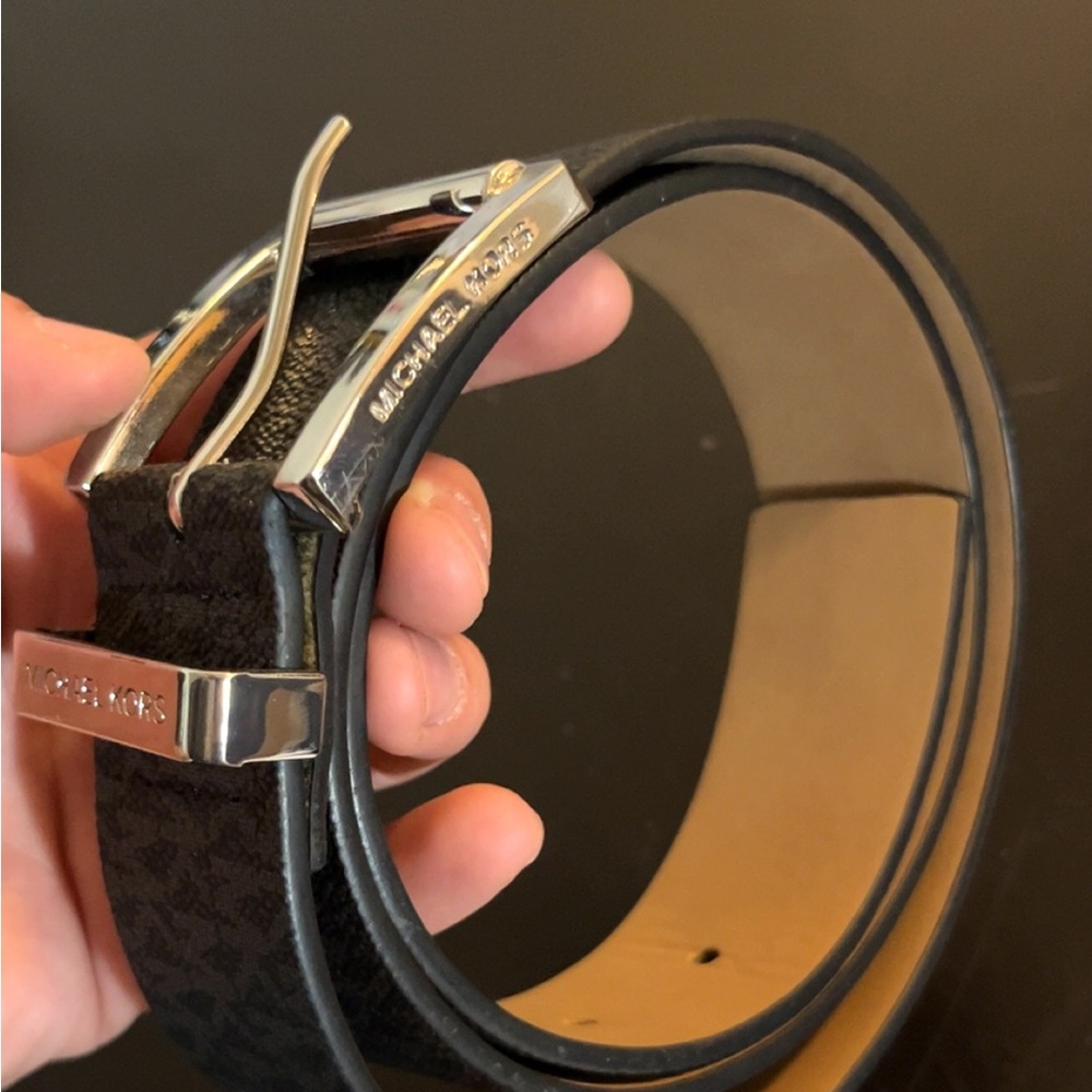 Michael Kors Black Leather Belt